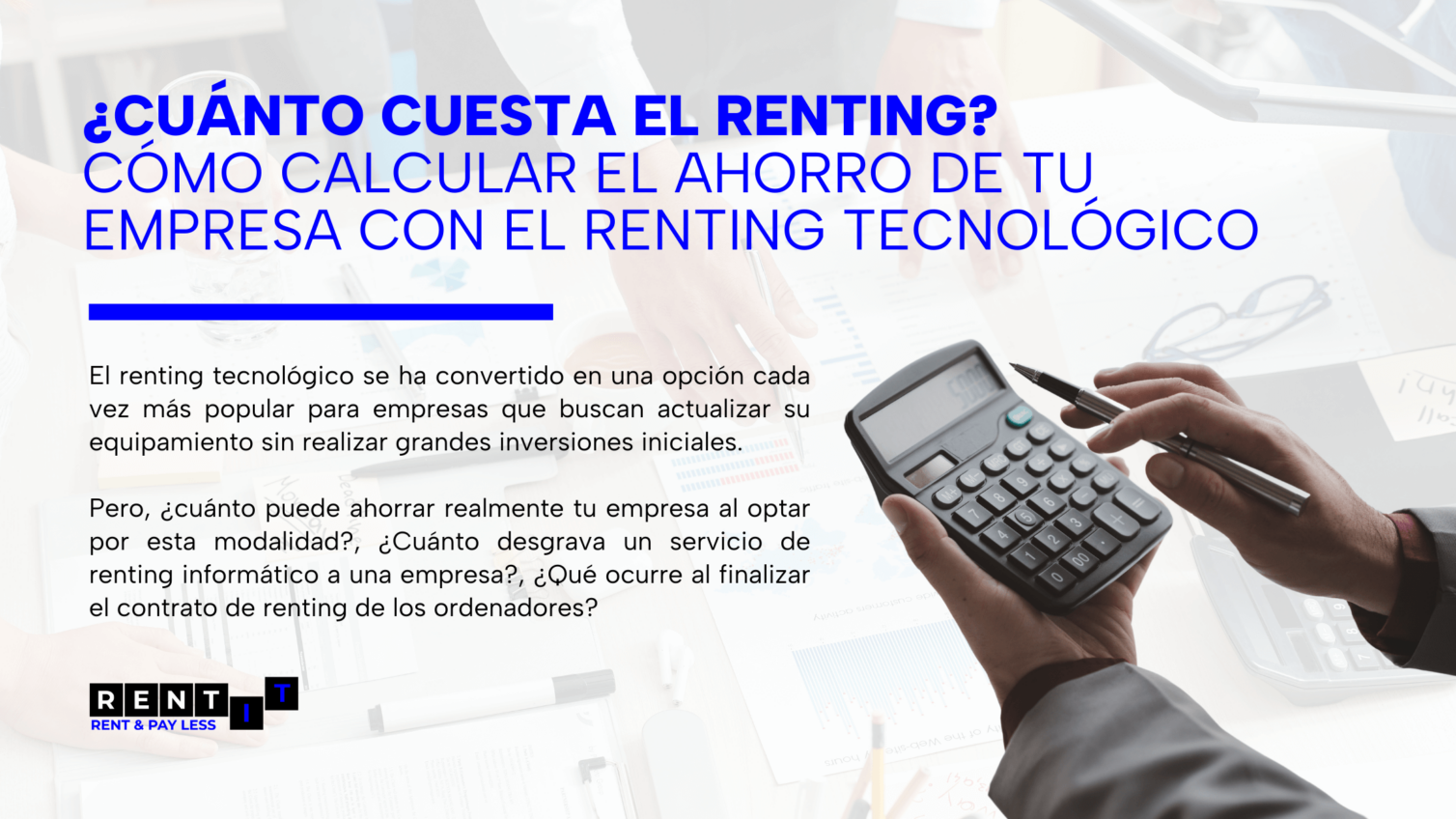 imagen que muestra un resumen sobre cuánto cuesta el renting de ordenadores