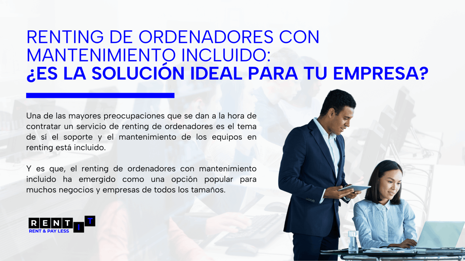 Imagen de portada artículo renting de ordenadores con mantenimiento incluido