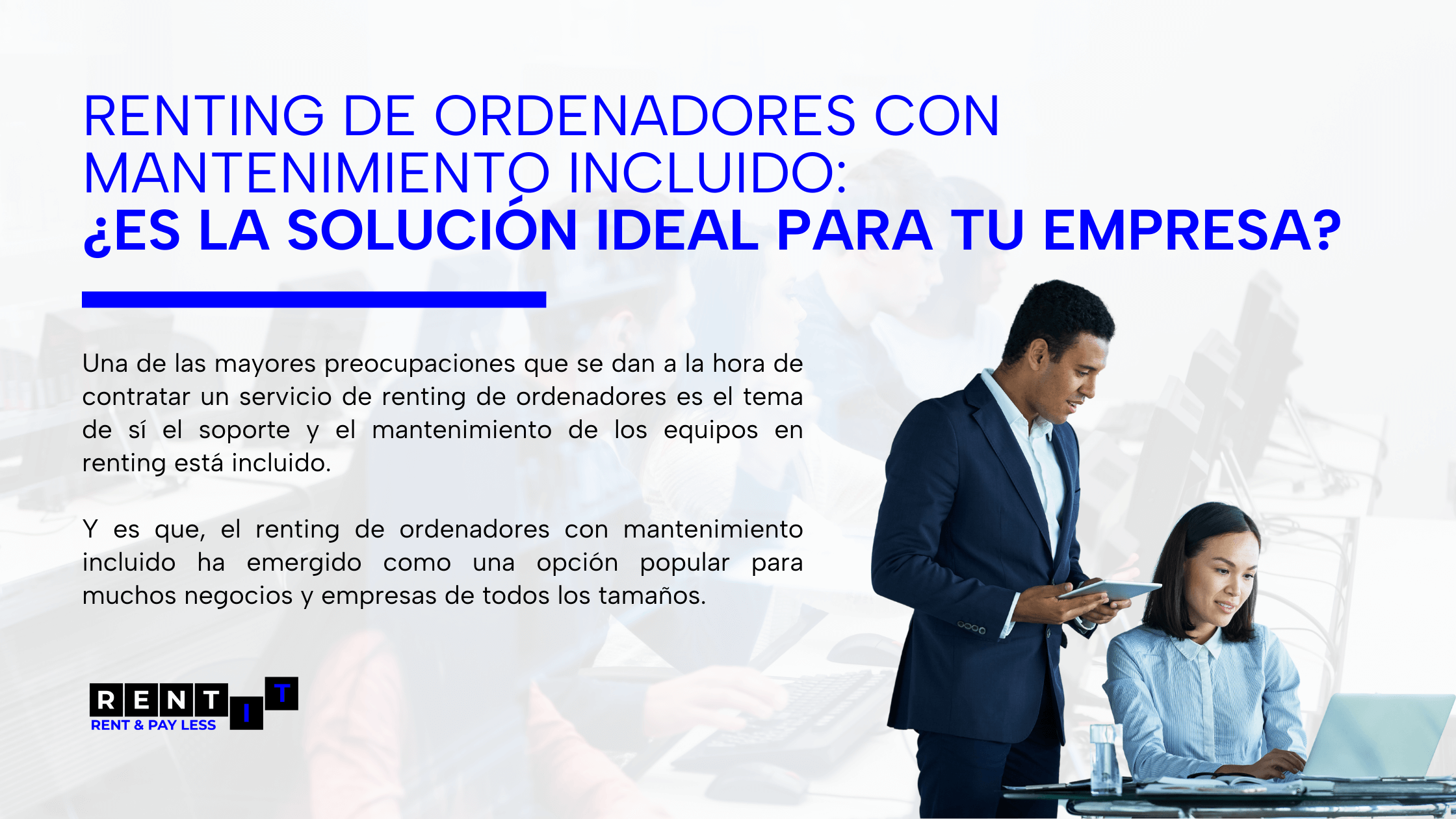 Imagen de portada artículo renting de ordenadores con mantenimiento incluido